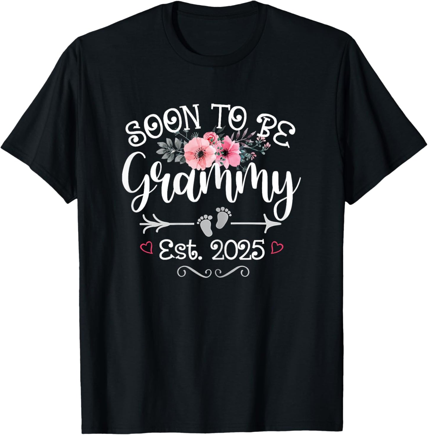 Soon To Be Grammy 2025 Mother's Day First Time Mom Pregnancy T-Shirt - T-Shirt | Black