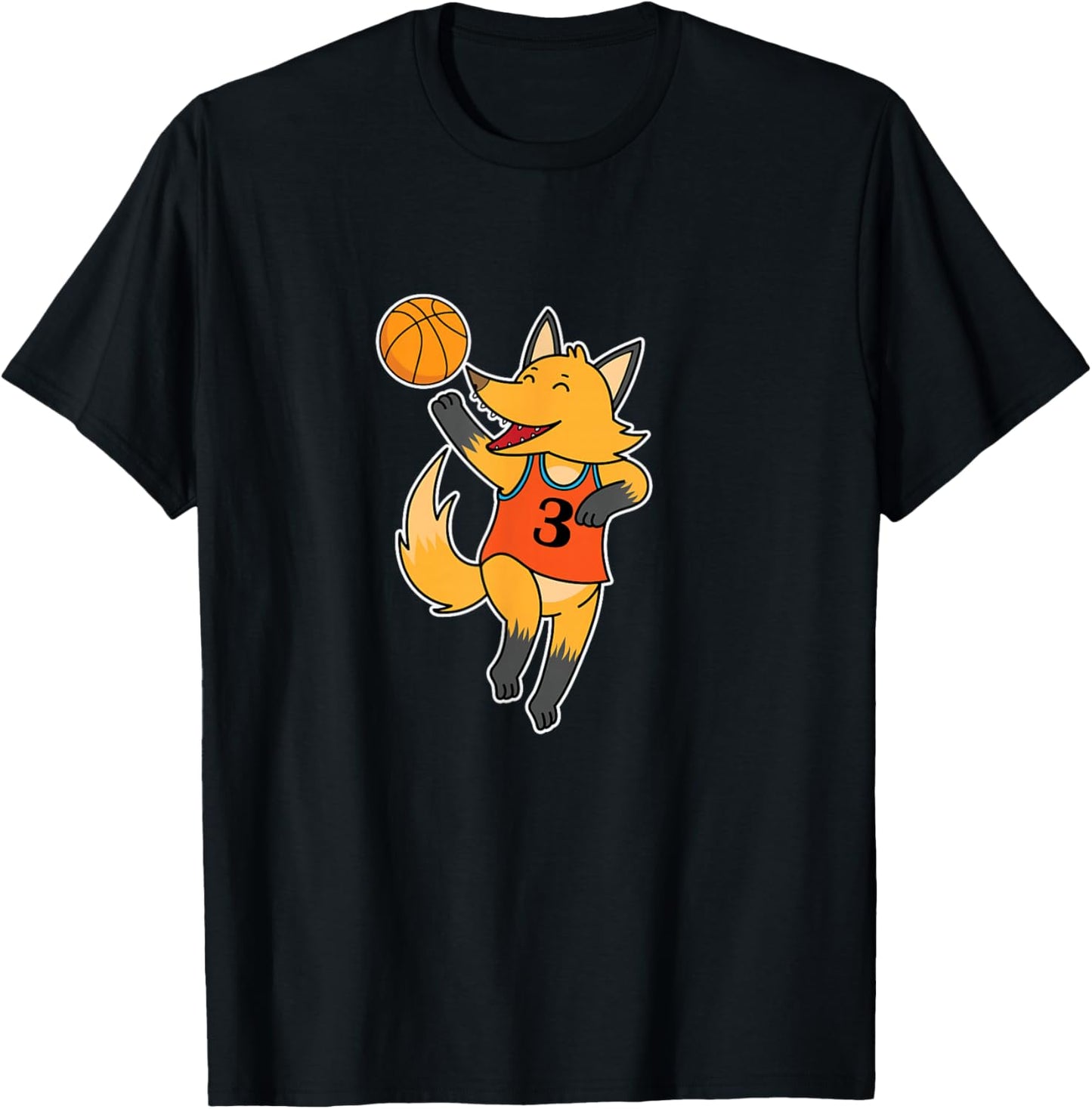 Fox plays Basketball T-Shirt - T-Shirt | Black