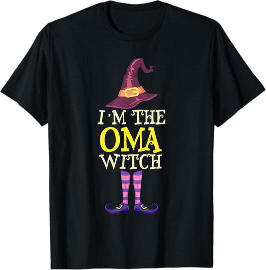 I'm The Oma Witch Costume Halloween Funny Witchy T-Shirt - T-Shirt | Black