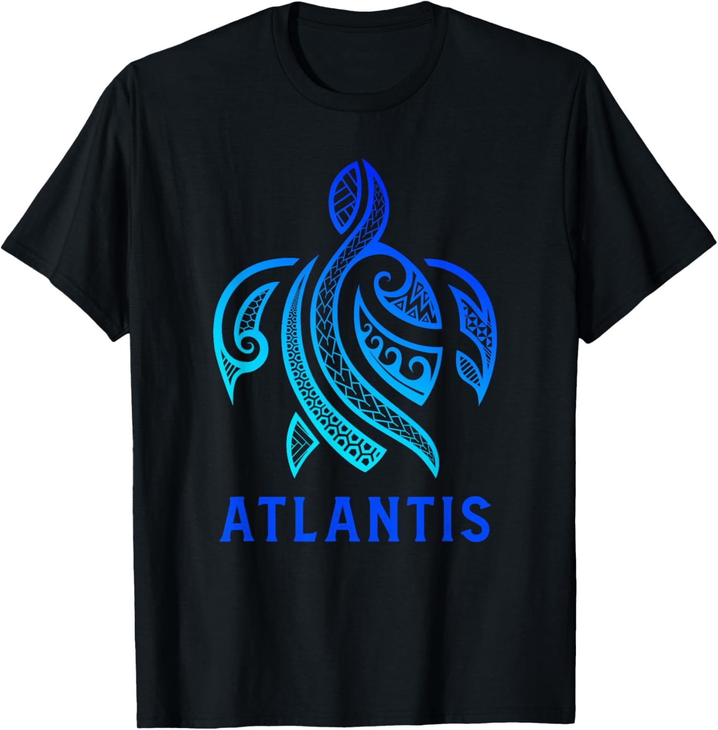 Atlantis Bahamas Tribal Sea Turtle Bahamas Maori Art T-Shirt - T-Shirt | Black