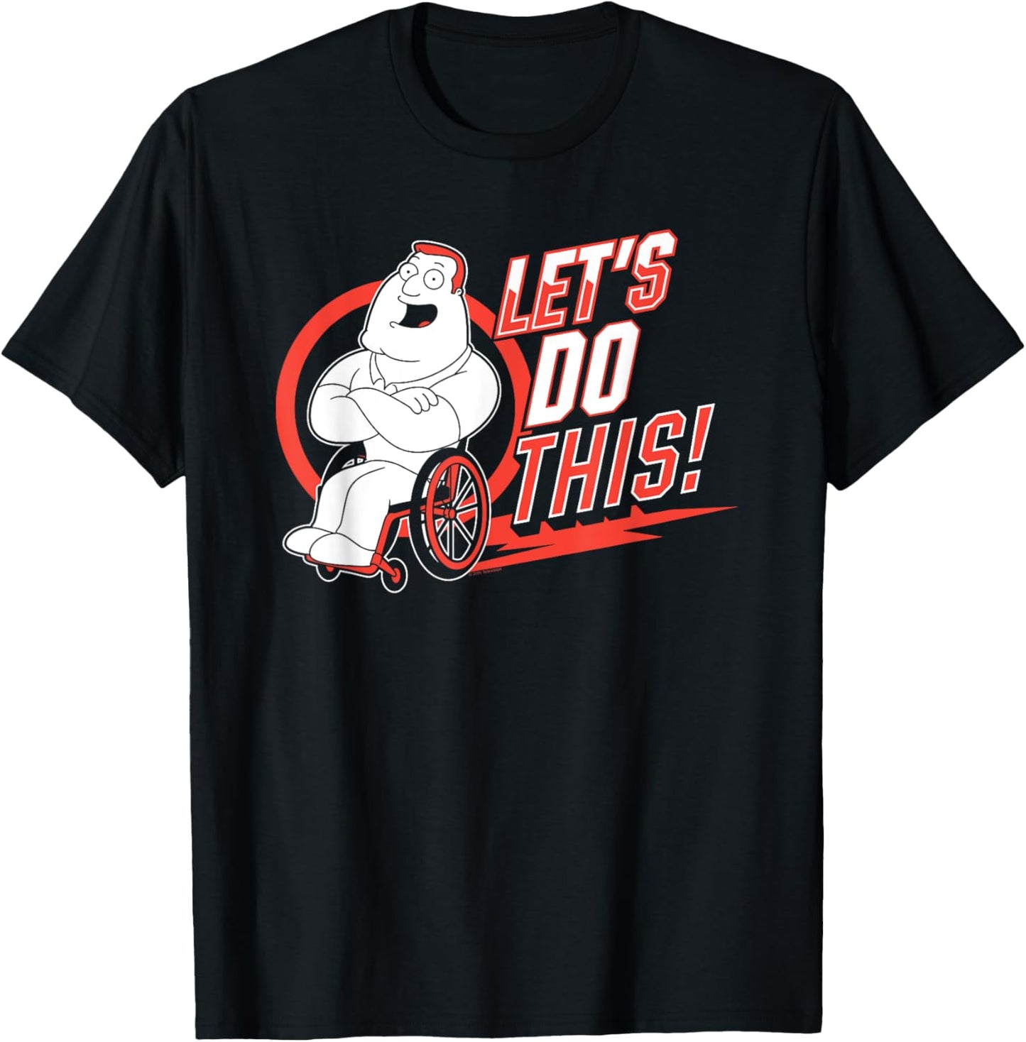 Family Guy Let's Do This Joe Swanson Funny Cartoon T-Shirt - T-Shirt | Black