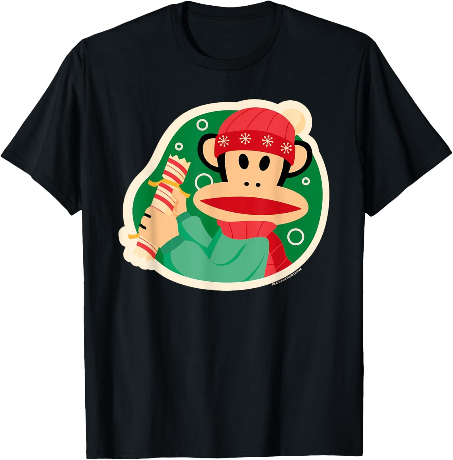 Paul Frank Julius Monkey Christmas Cracker T-Shirt - T-Shirt | Black