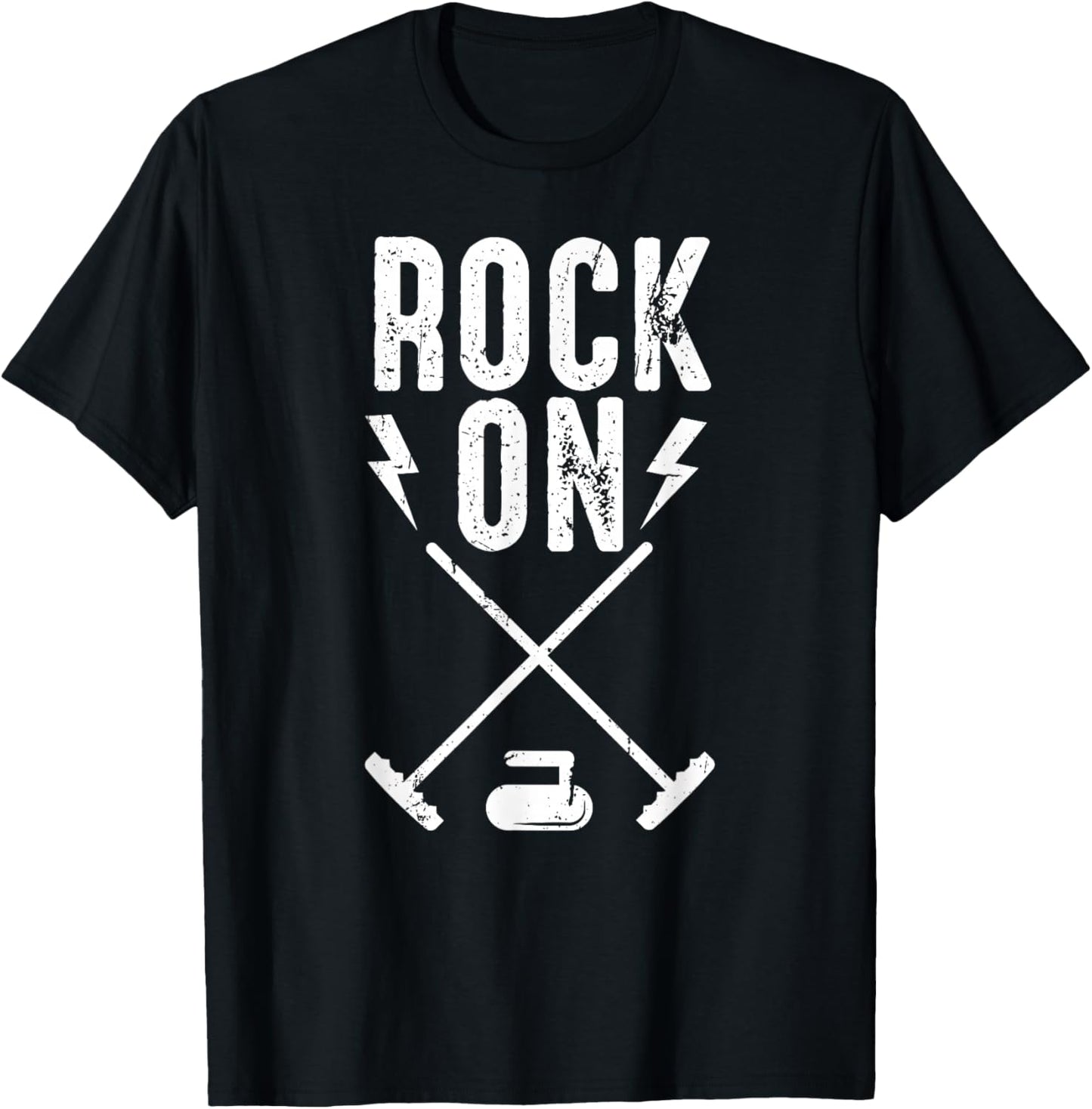 Best Curling Art Women Stone Sport Curling Player T-Shirt - T-Shirt | Black