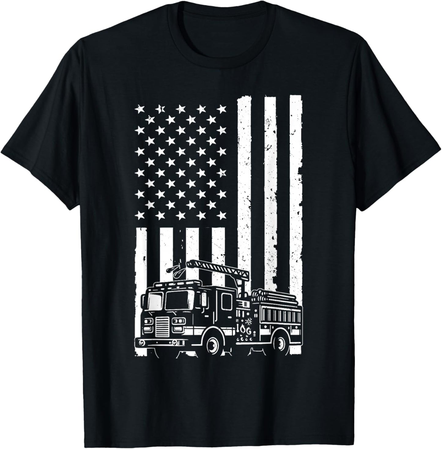 Funny Firefighter Design Women Fireman Firefighter T-Shirt - T-Shirt | Black