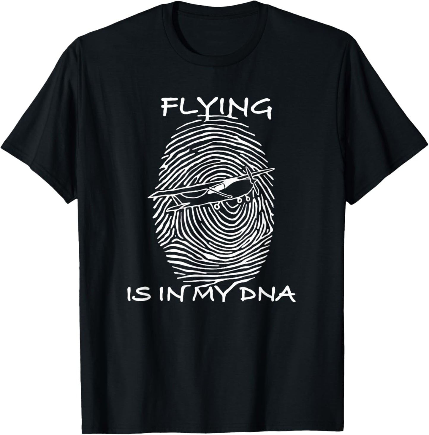 Cloud Surfing Apparel Pilot - Black, Small - Short Sleeve - Modern - Round Neck - Unique Graphic Design T-Shirt - T-Shirt | Black