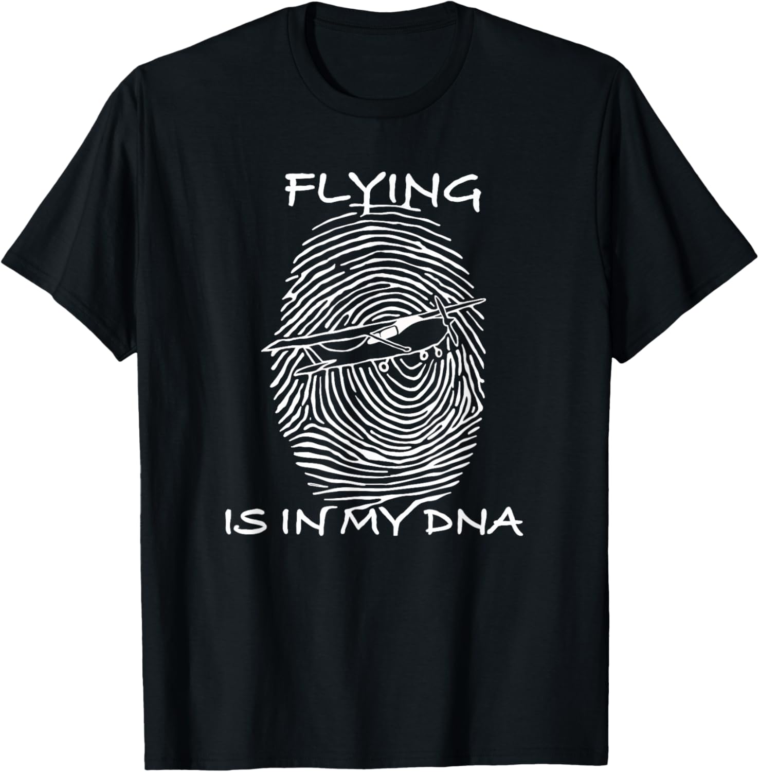 Cloud Surfing Apparel Pilot - Black, Small - Short Sleeve - Modern - Round Neck - Unique Graphic Design T-Shirt - T-Shirt | Black