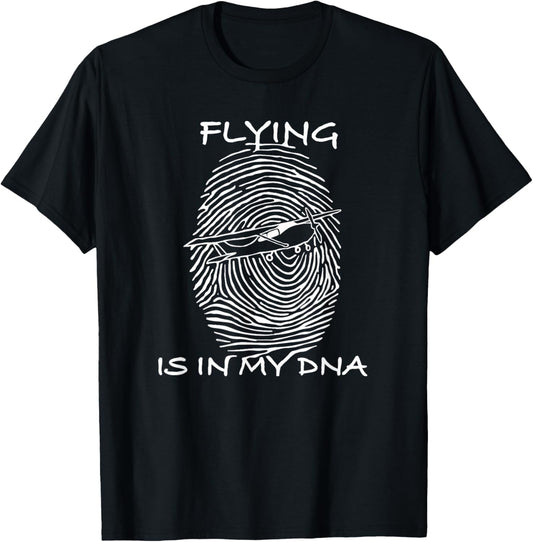 Cloud Surfing Apparel Pilot - Black, Small - Short Sleeve - Modern - Round Neck - Unique Graphic Design T-Shirt - T-Shirt | Black