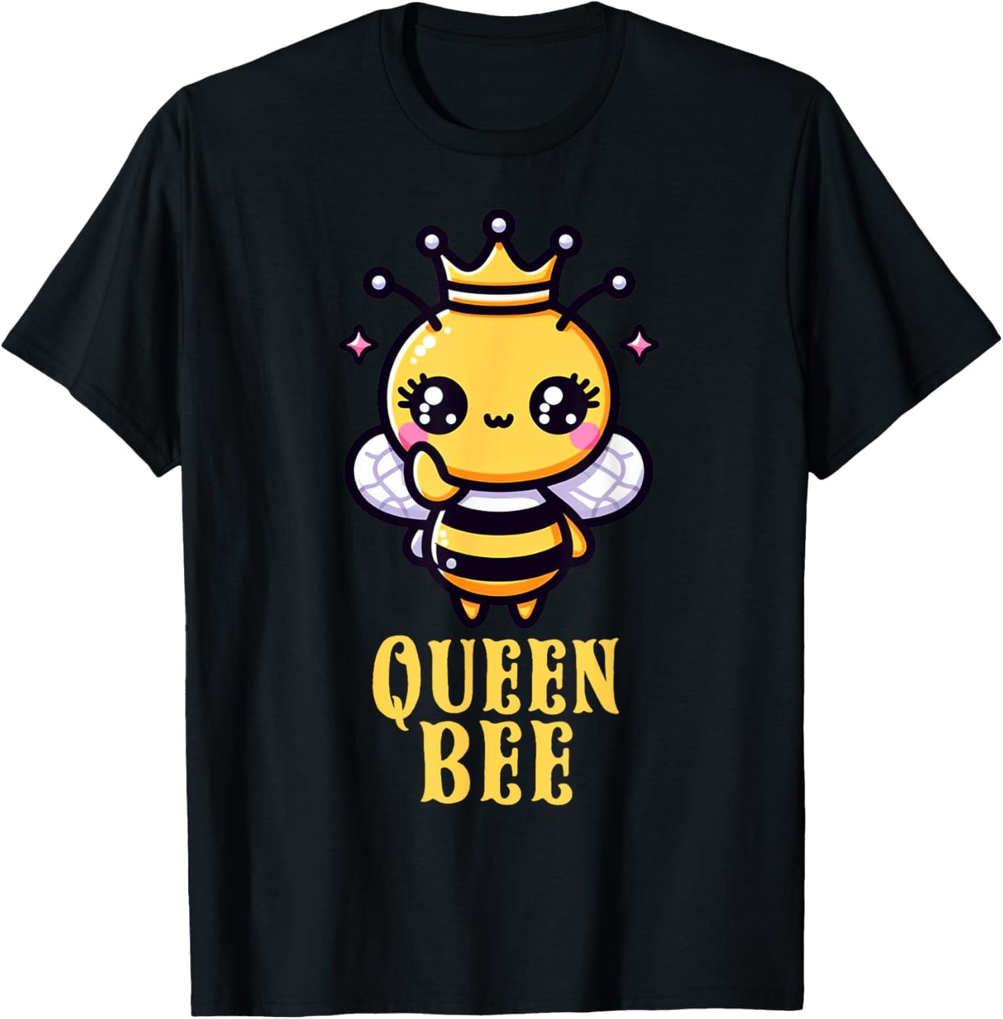 Queen Bee Crown Women Men Girls Honey Hive Bee Keeper Bee T-Shirt - T-Shirt | Black