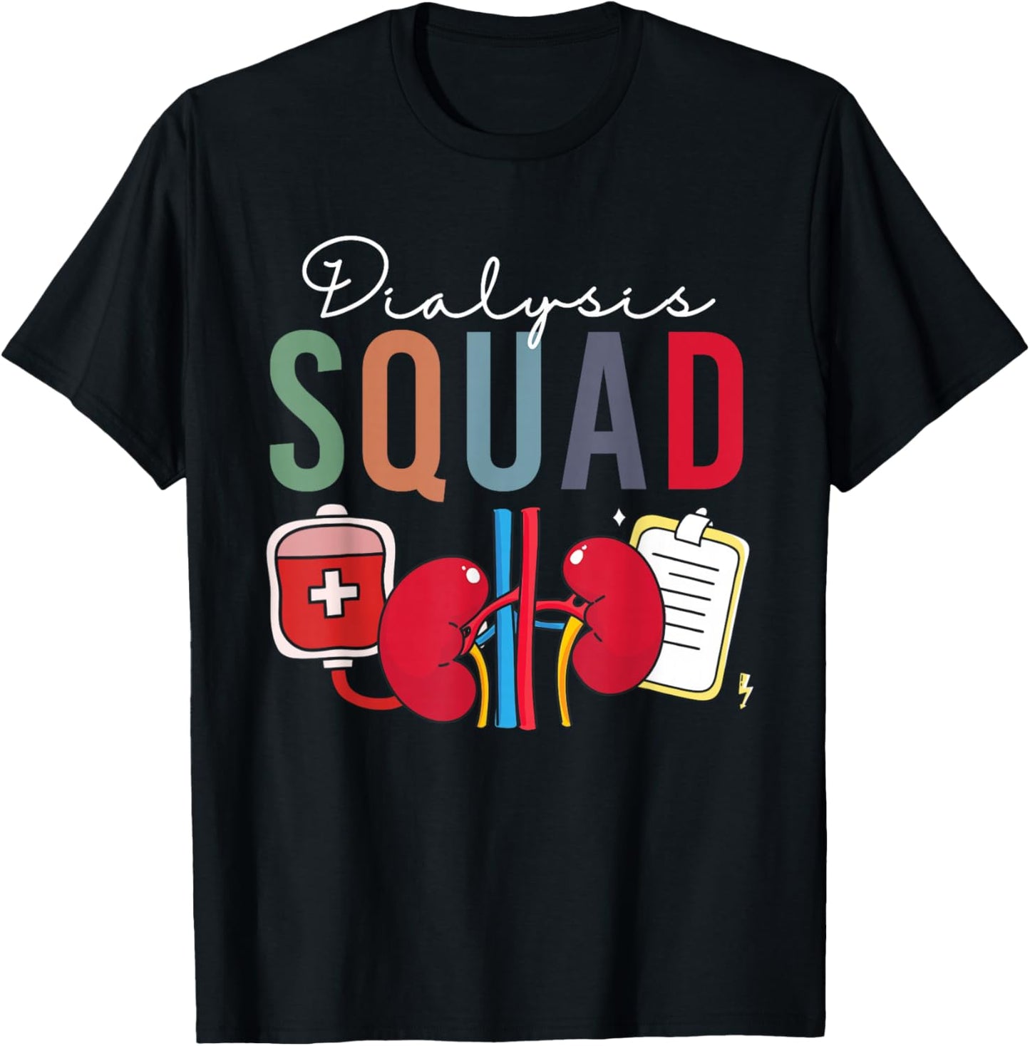 Vintage Dialysis Squad Nephrology Dialysis Technician Nurse T-Shirt - T-Shirt | Black