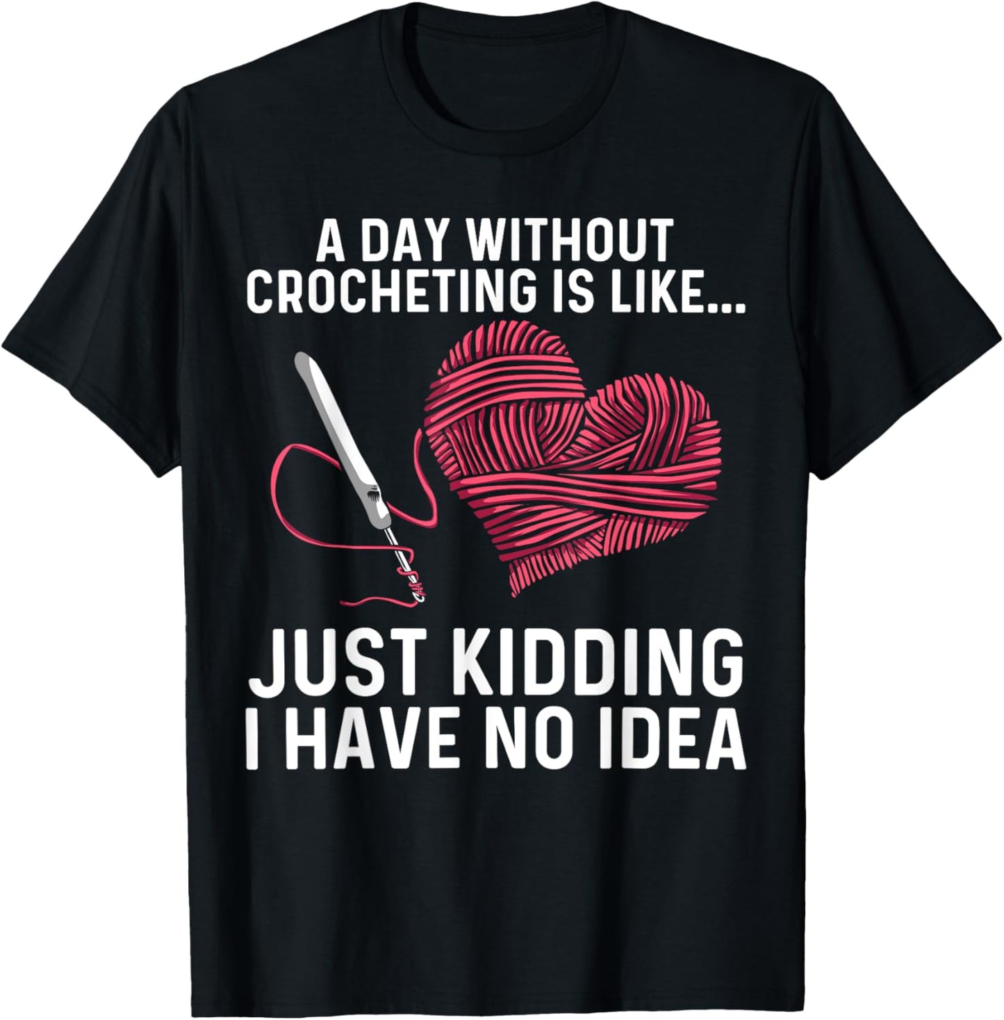 Best Crocheting Art Women Crocheter Crochet Lover T-Shirt - T-Shirt | Black