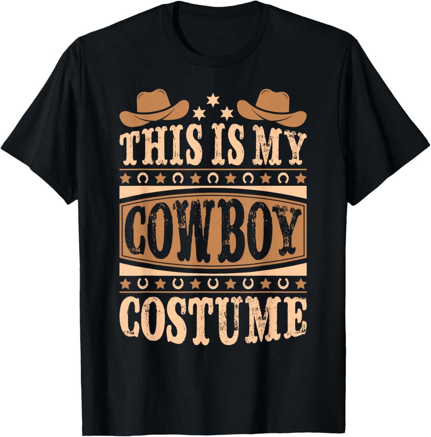 Cute Cowboy Western Cowboy Outfit Men Boy Kid Cowboy Costume T-Shirt - T-Shirt | Black