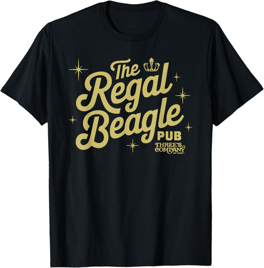 Regal Beagle Pub Retro Three's Company - Officially Licensed T-Shirt - T-Shirt | Black
