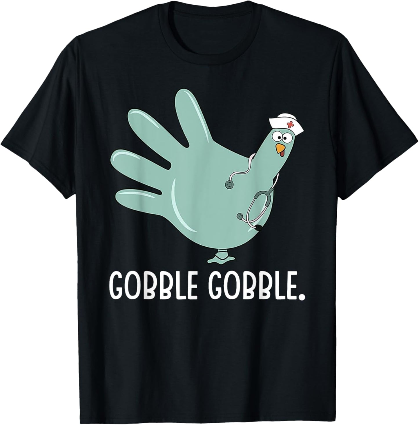 Thanksgiving nurse Glove Turkey Nurse thanksgiving for nurse T-Shirt - T-Shirt | Black