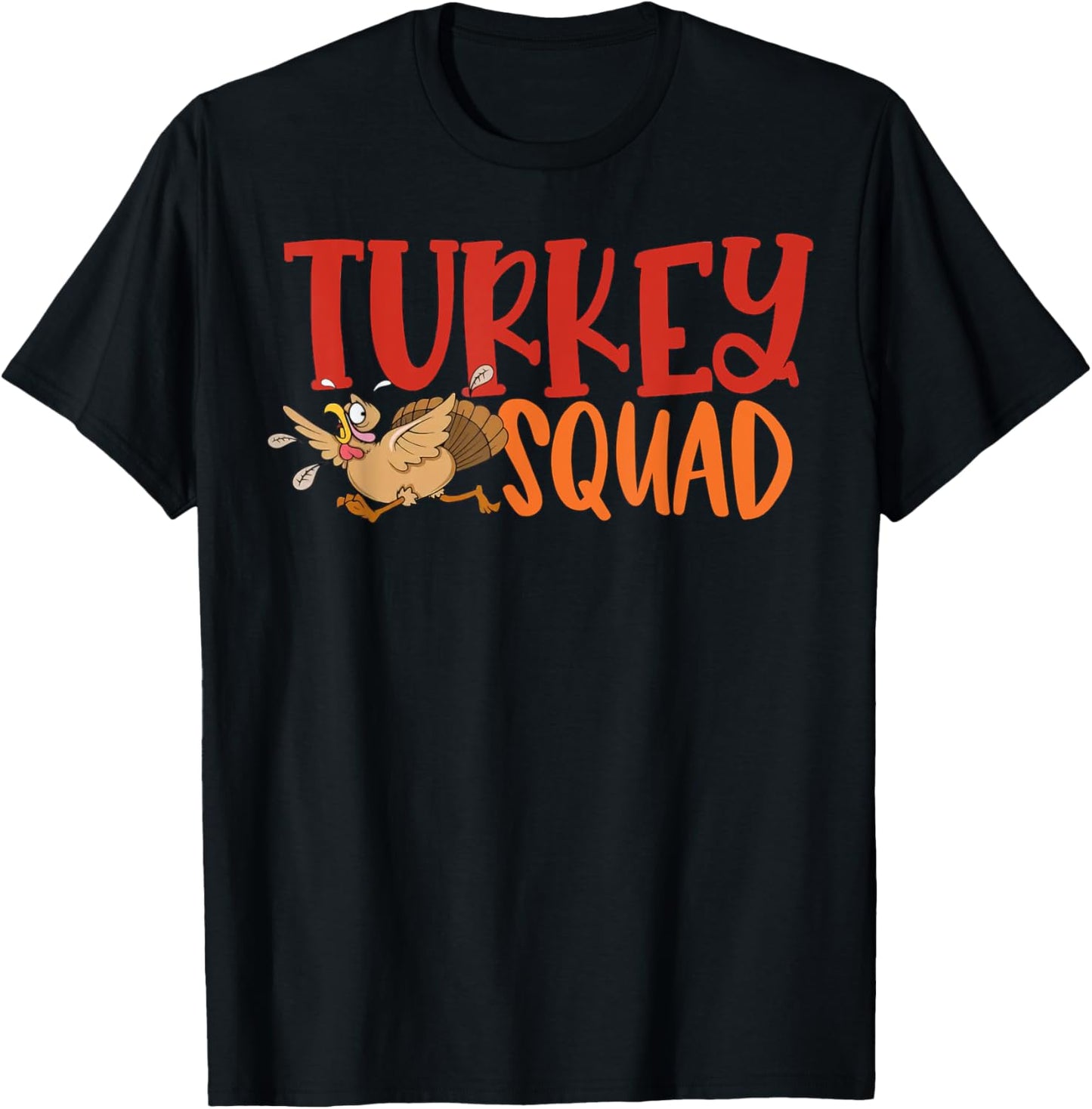 Turkey Trot Squad Funny Thanksgiving Running 2024 Matching T-Shirt - T-Shirt | Black