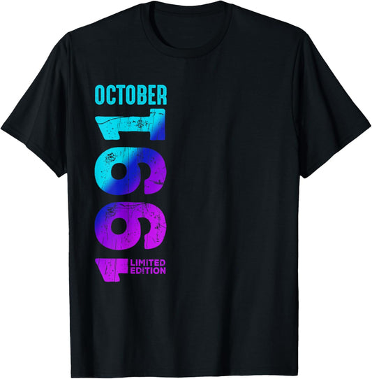 Limited Edition October 1991 Year 1991 Retro 1991 T-Shirt - T-Shirt | Black