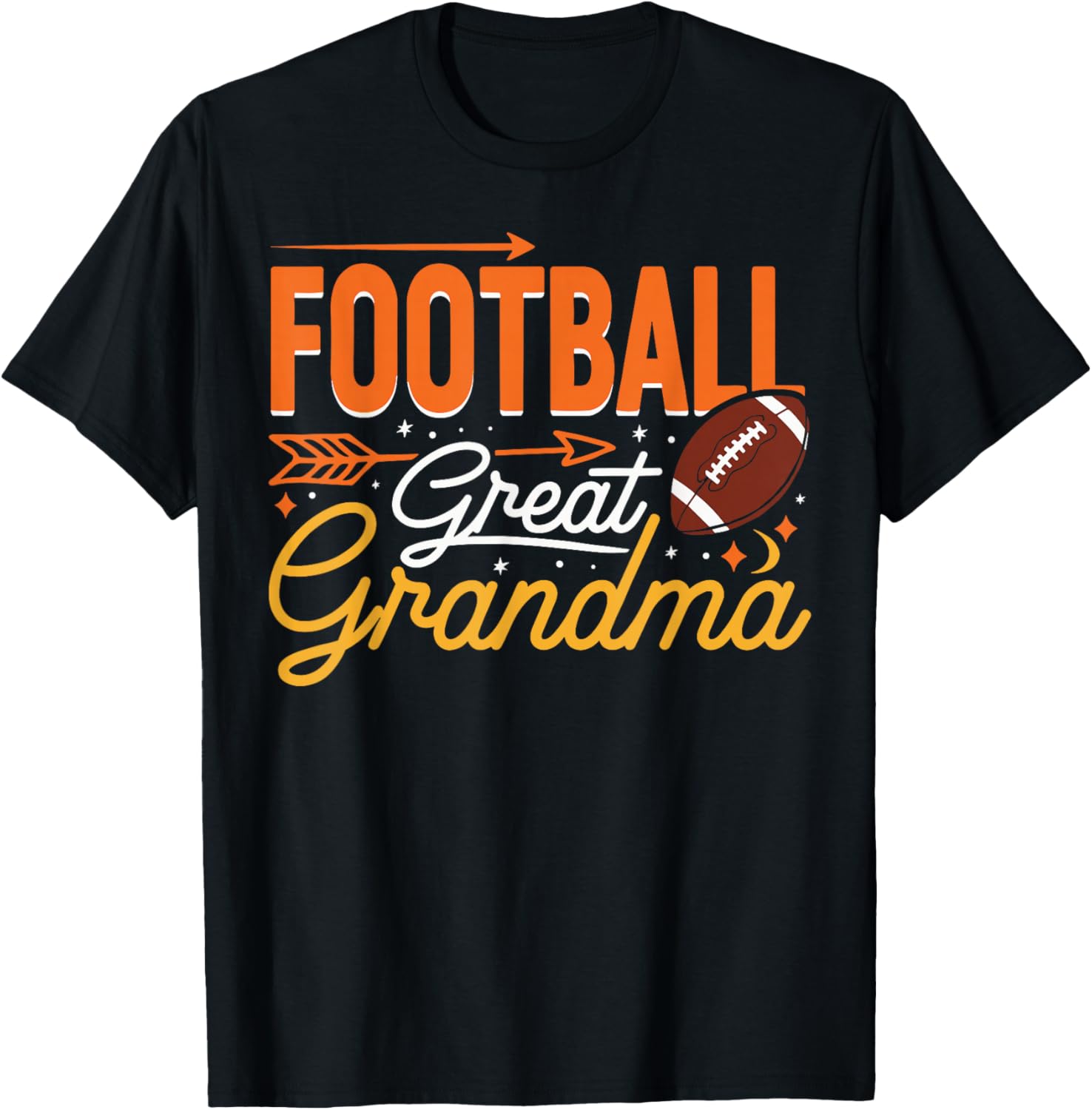 Football Great Grandma - Proud Supporter Grandmother T-Shirt - T-Shirt | Black