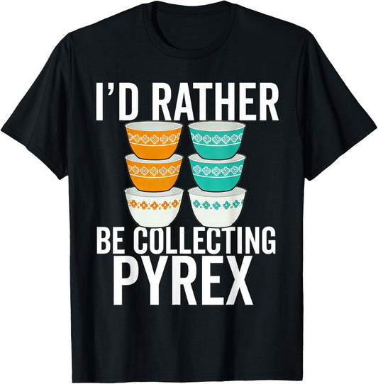 Pyrex Vintage Kitchenware Collector Pattern Kitchen Bowls T-Shirt - T-Shirt | Black