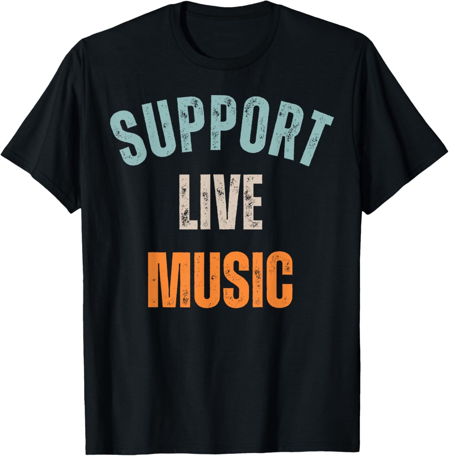 Support Live Music T-Shirt - T-Shirt | Black