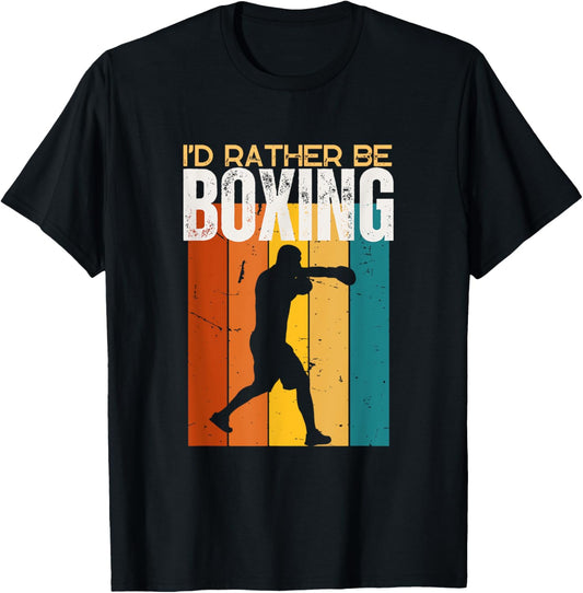 I'd Rather Be Boxing Funny Boxer T-Shirt - T-Shirt | Black