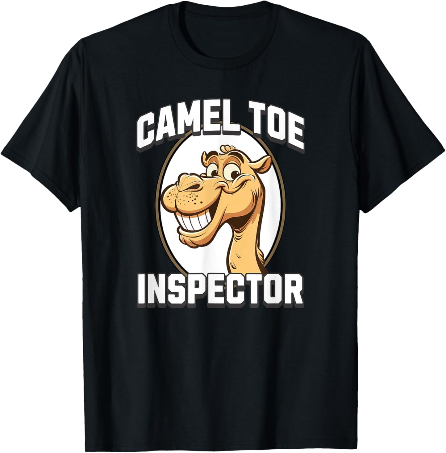 Camel Toe Inspector, Funny smiling camel T-Shirt - T-Shirt | Black