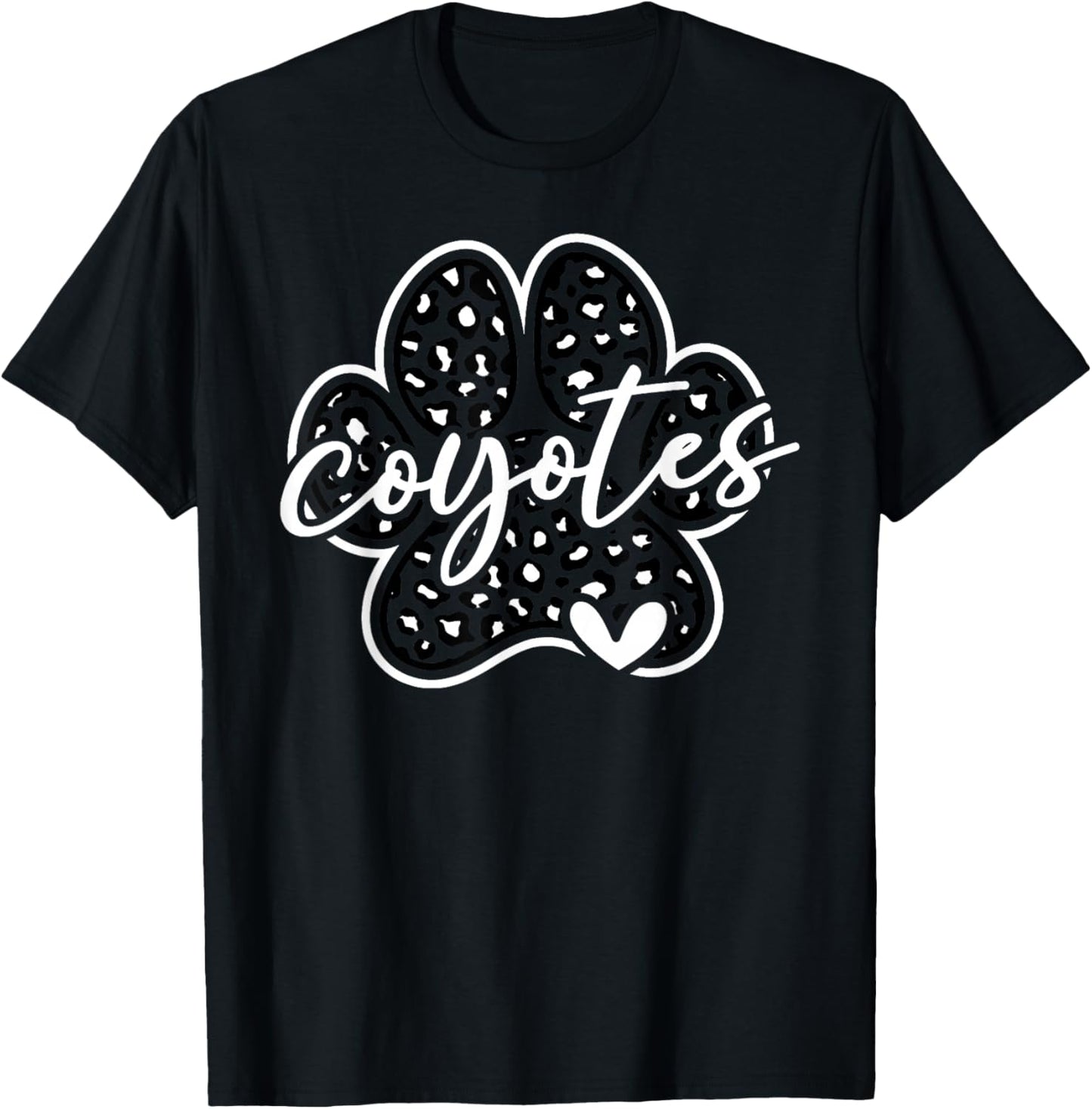 Vintage Coyotes Team Pride School Spirit Back To School T-Shirt - T-Shirt | Black
