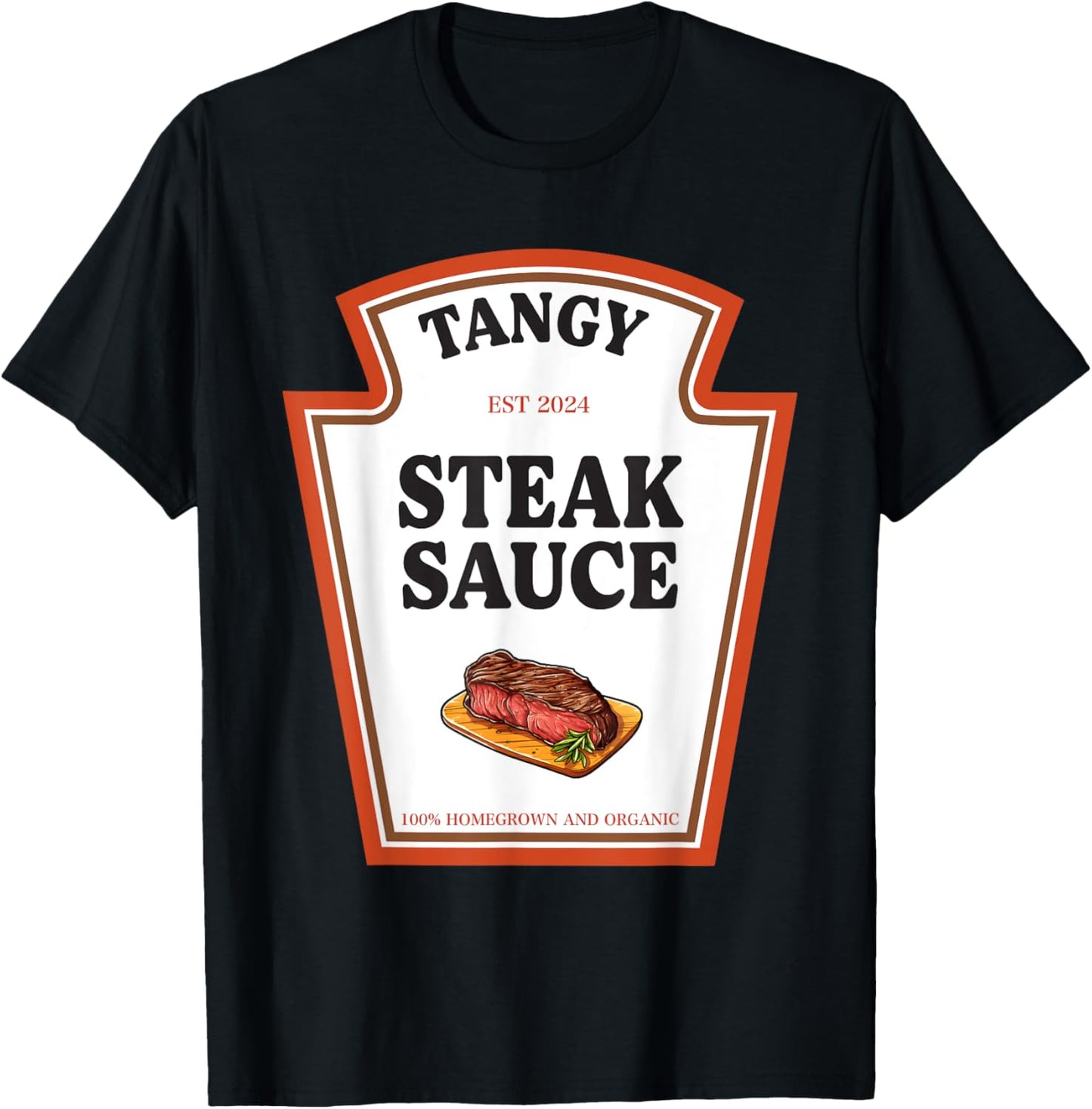 Tangy Steak Sauce Condiment Costume Party Matching T-Shirt - T-Shirt | Black