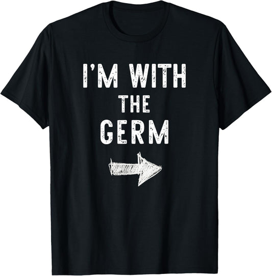 I’m With The Germ Funny Halloween Couple Costume T-Shirt - T-Shirt | Black