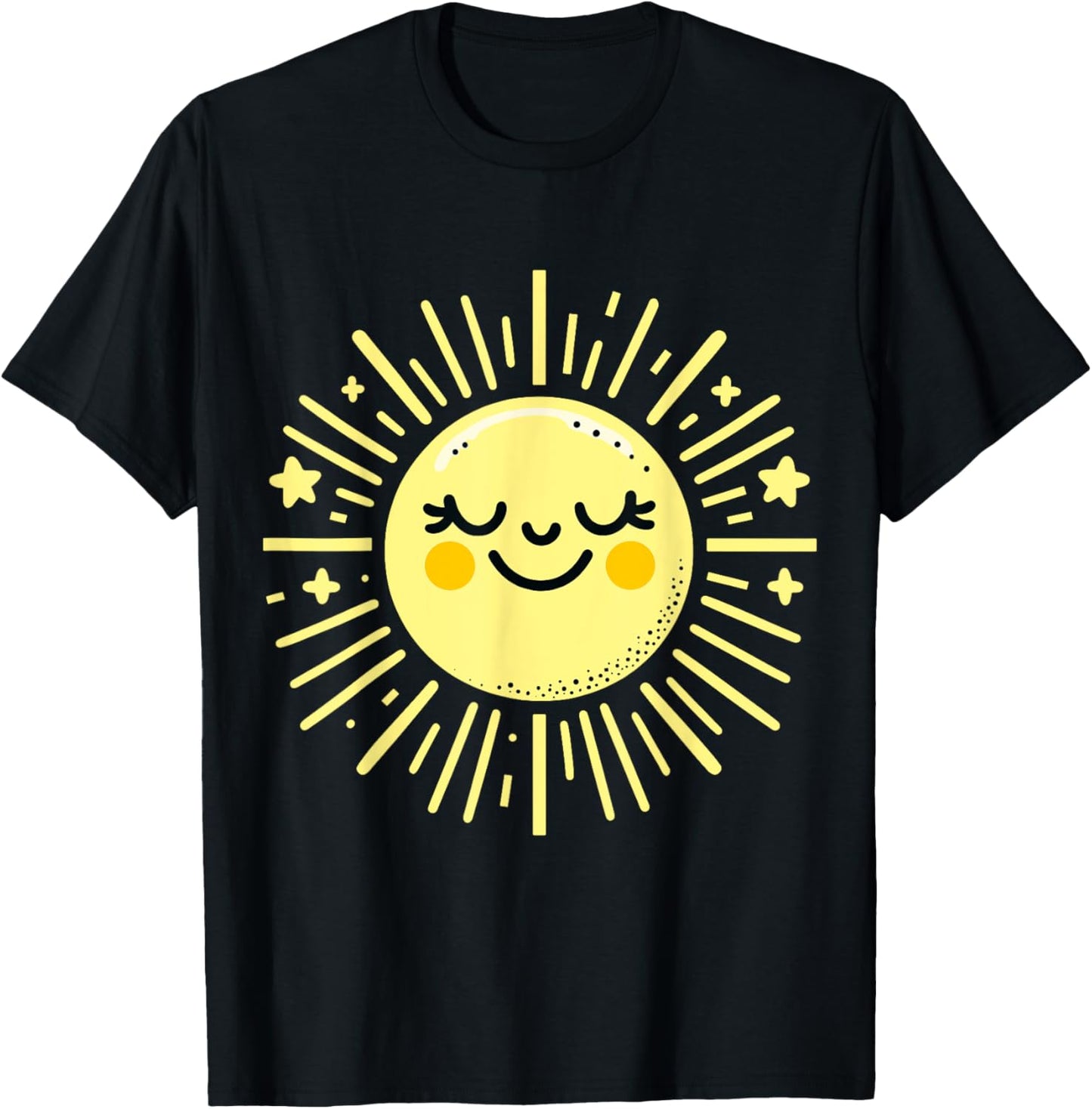 Happy Sunshine Summer Vacation Sun T-Shirt - T-Shirt | Black