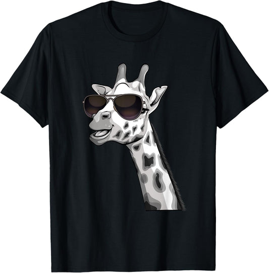 Best Giraffe Art Women Adult Giraffe Print Giraffe T-Shirt - T-Shirt | Black