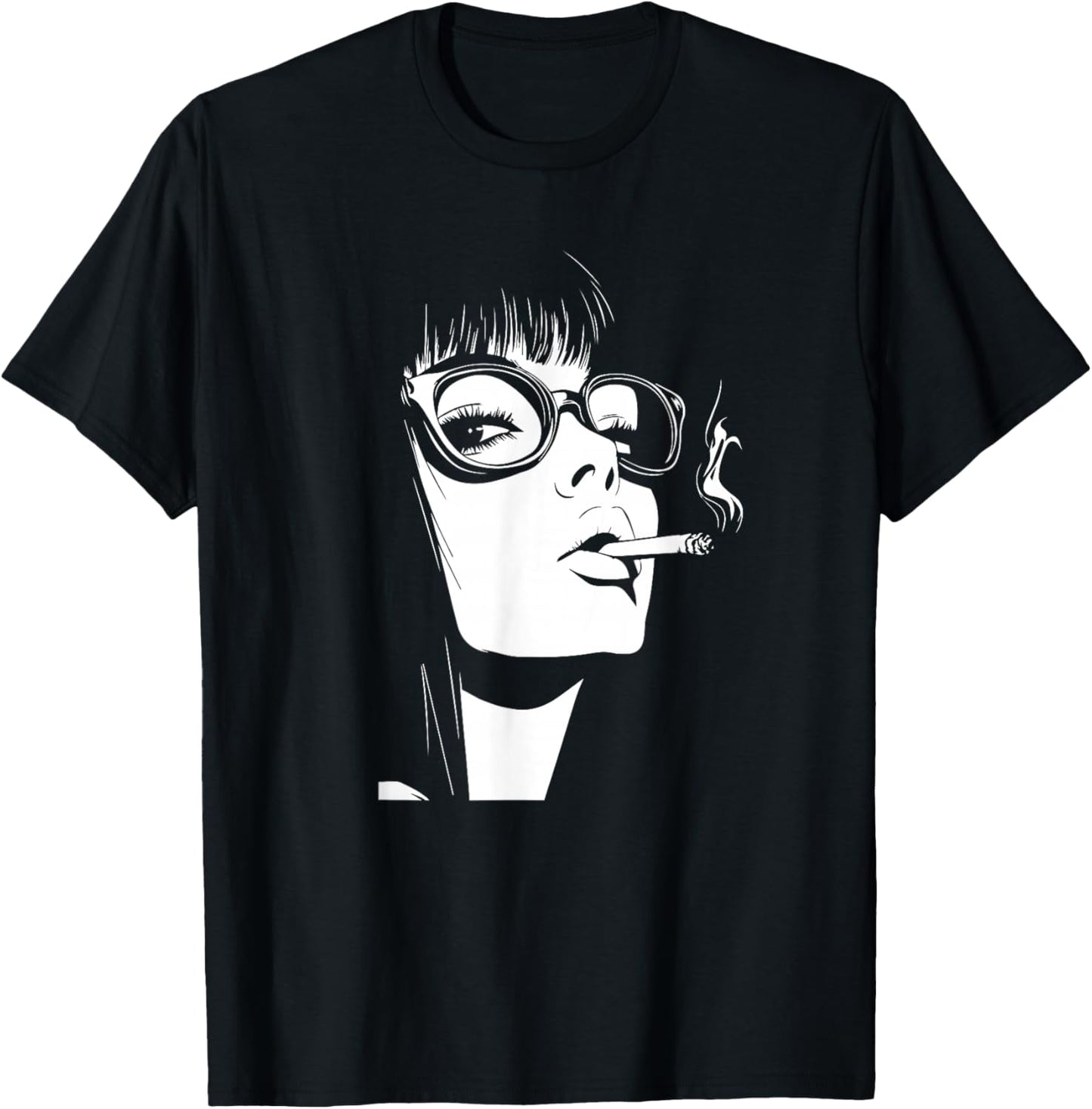 Anime Girl Aesthetic Waifu Japanese T-Shirt - T-Shirt | Black