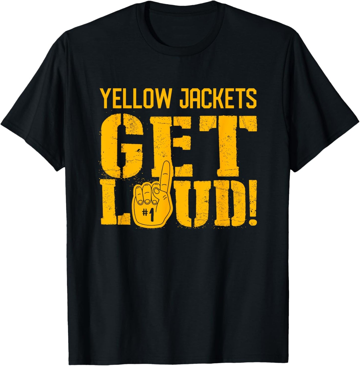 Wynne Yellow Jackets Get Loud! HS T-Shirt - T-Shirt | Black