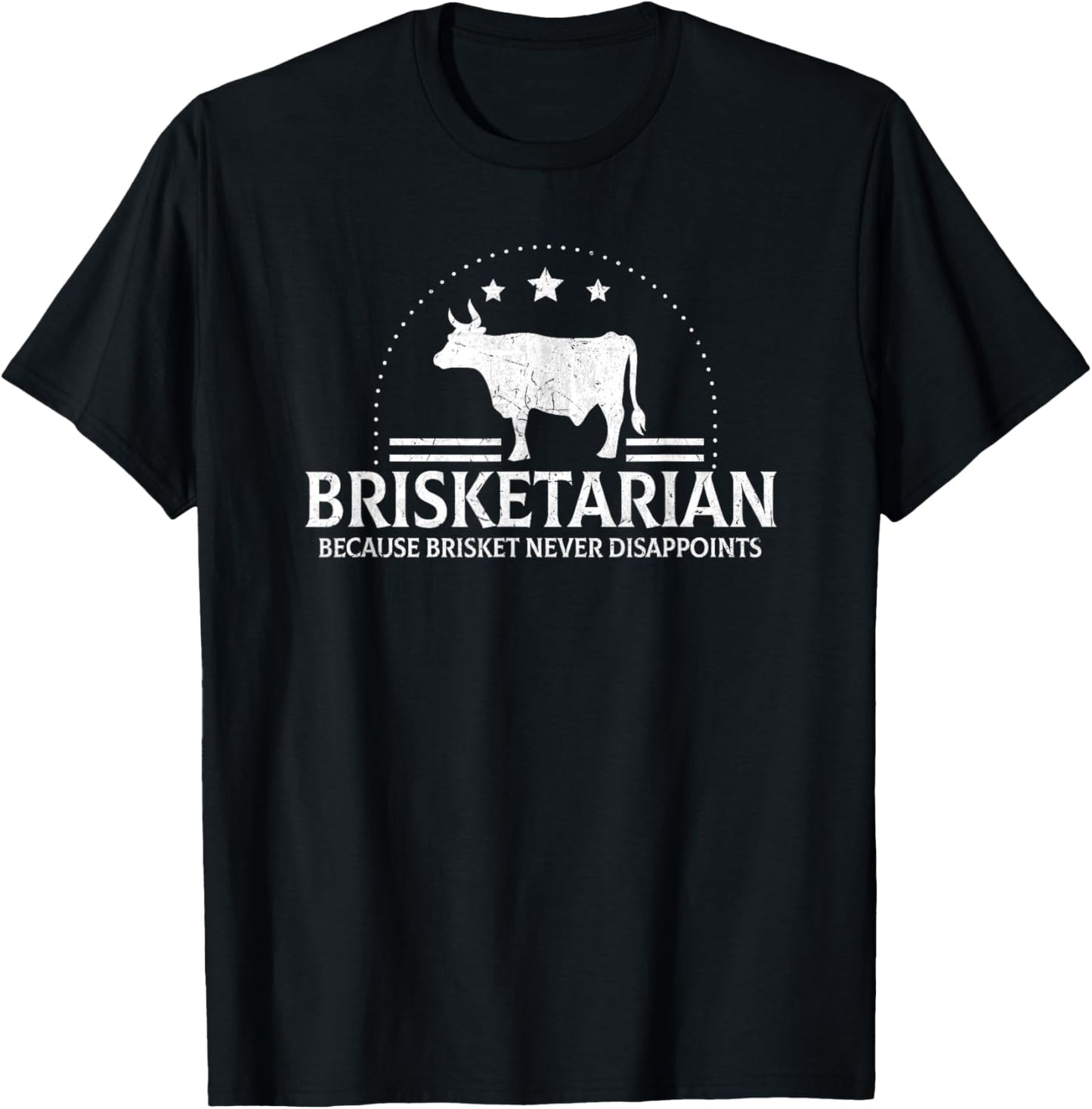 Brisketarian Because Brisket Never Disappoints BBQ Lover T-Shirt - T-Shirt | Black