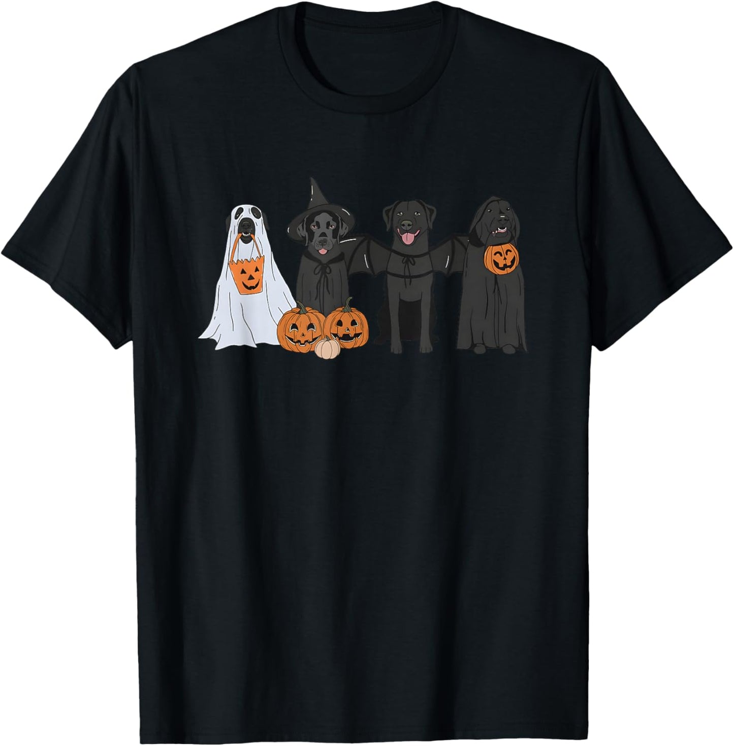 Black Labrador Halloween T-Shirt - T-Shirt | Black
