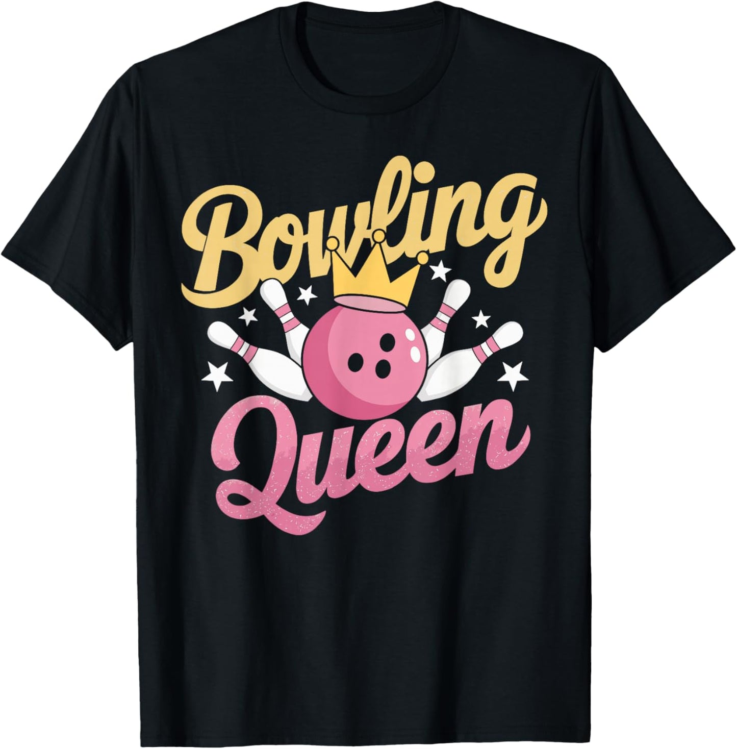 Bowling Queen Bowler Funny Bowling T-Shirt - T-Shirt | Black