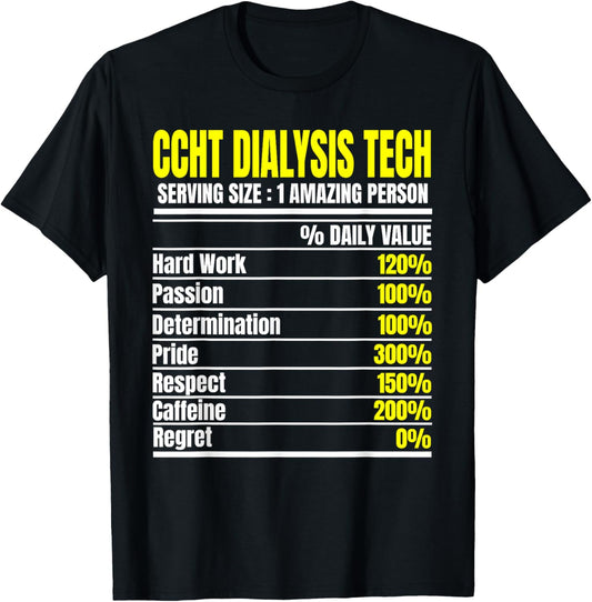Certified Clinical Hemodialysis Technician CCHT Doctor T-Shirt - T-Shirt | Black