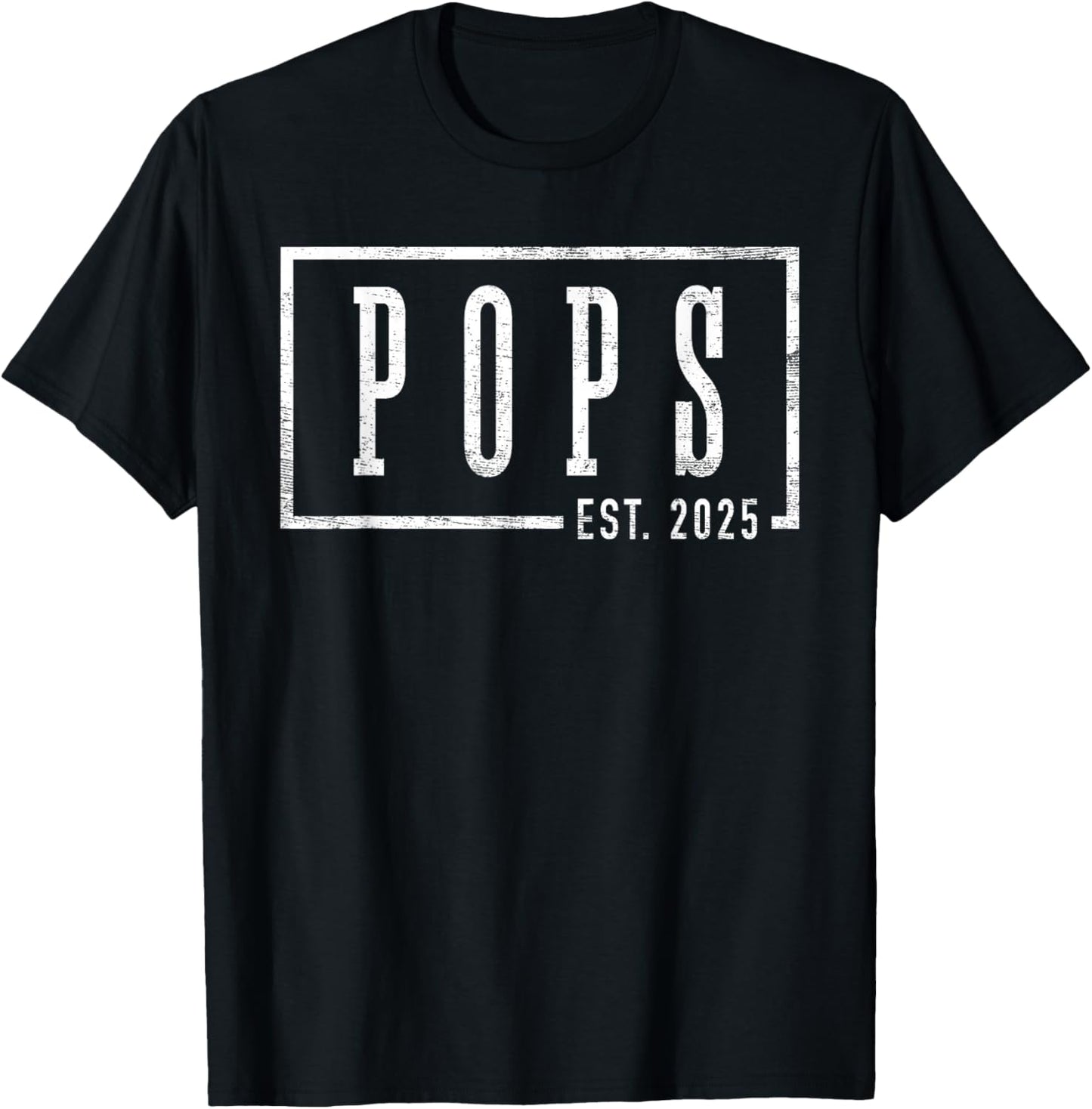 Pops 2025 Pops To Be New Pops Gifts Sleek Framed Design T-Shirt - T-Shirt | Black