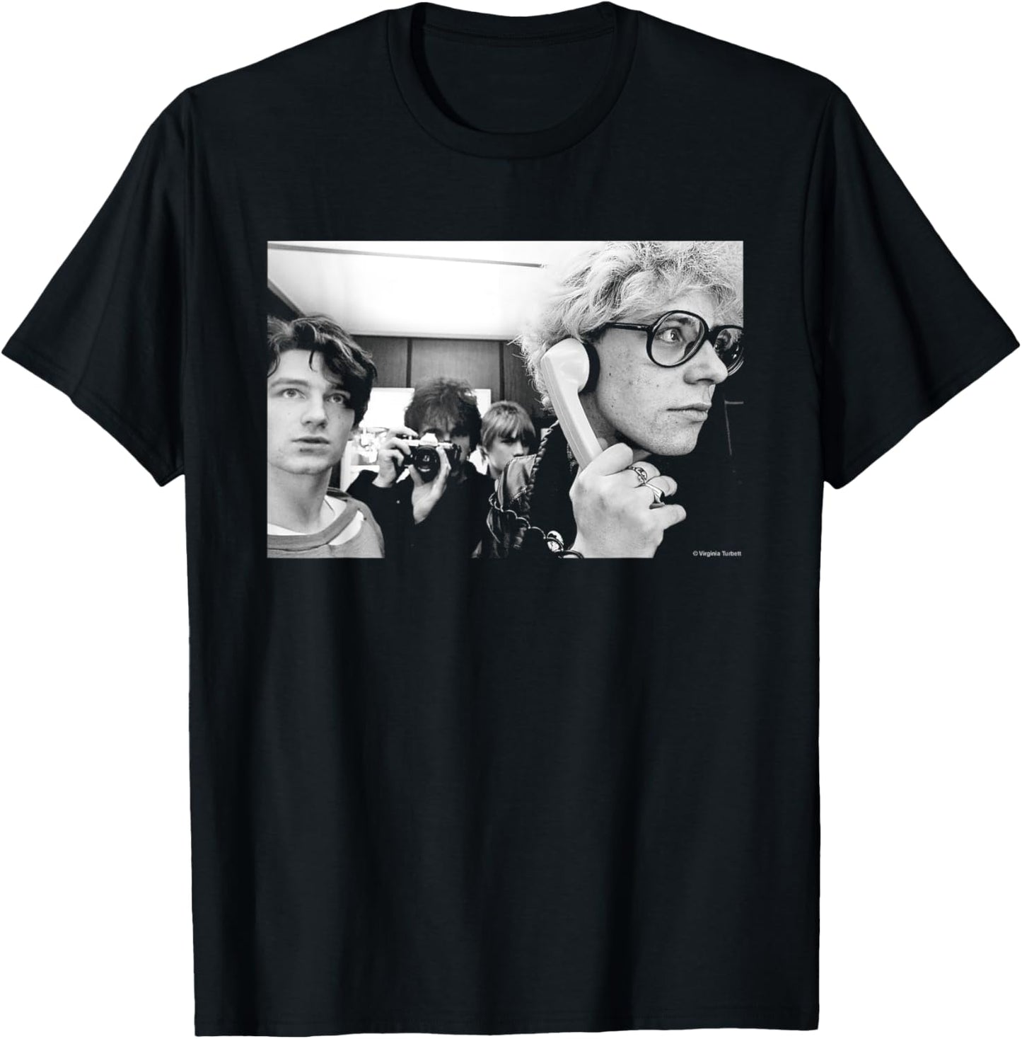U2 Band Phone Photo 1980 By Virginia Turbett T-Shirt - T-Shirt | Black