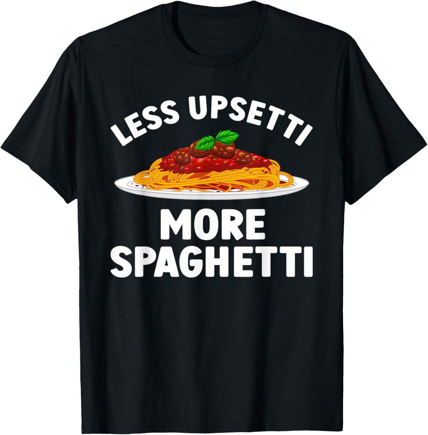 Spaghetti Art Women Meatballs Pasta Lover Spaghetti T-Shirt - T-Shirt | Black
