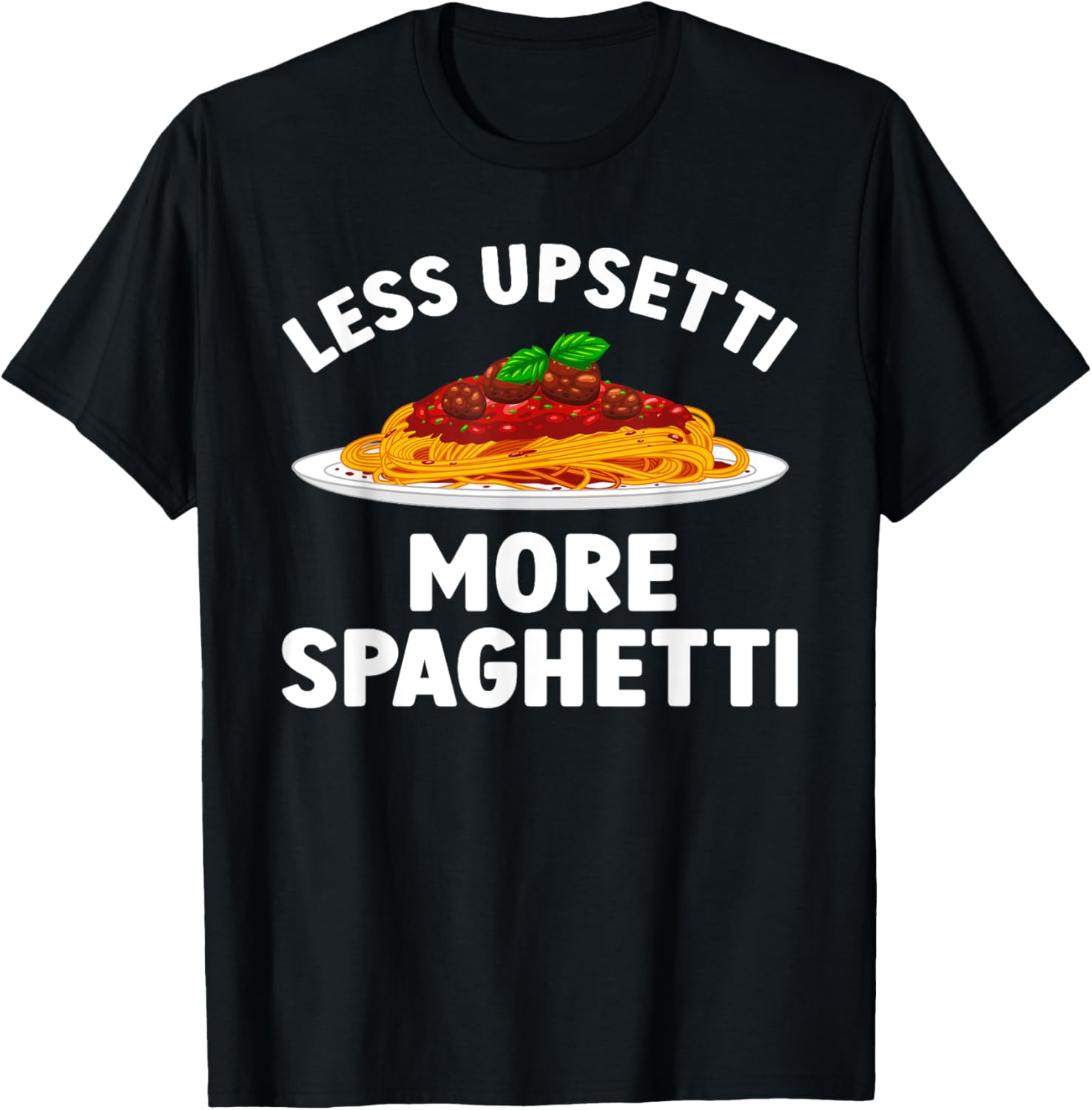 Spaghetti Art Women Meatballs Pasta Lover Spaghetti T-Shirt - T-Shirt | Black