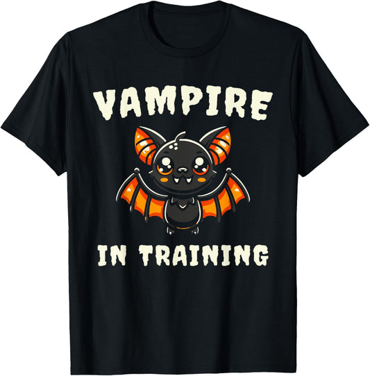 Vampire In Training Halloween Bat T-Shirt - T-Shirt | Black