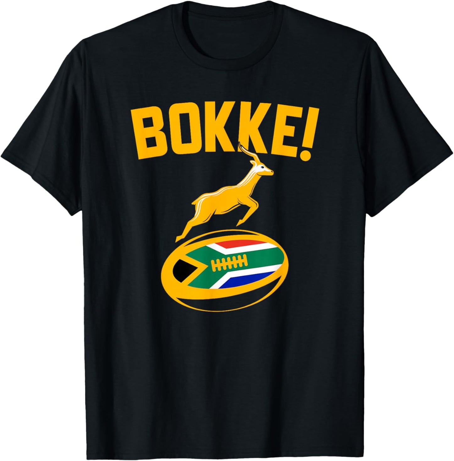 South African Flag Rugby T-Shirt - T-Shirt | Black