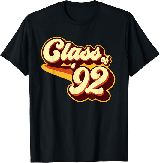 Class of 92 Reunion Retro 1992 T-Shirt - T-Shirt | Black