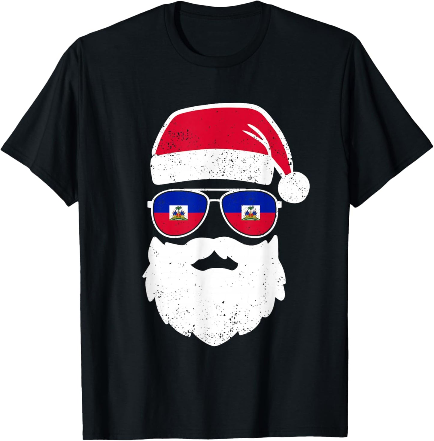 Funny Haitian Christmas Pajama Funny Haitian Matching Family T-Shirt - T-Shirt | Black