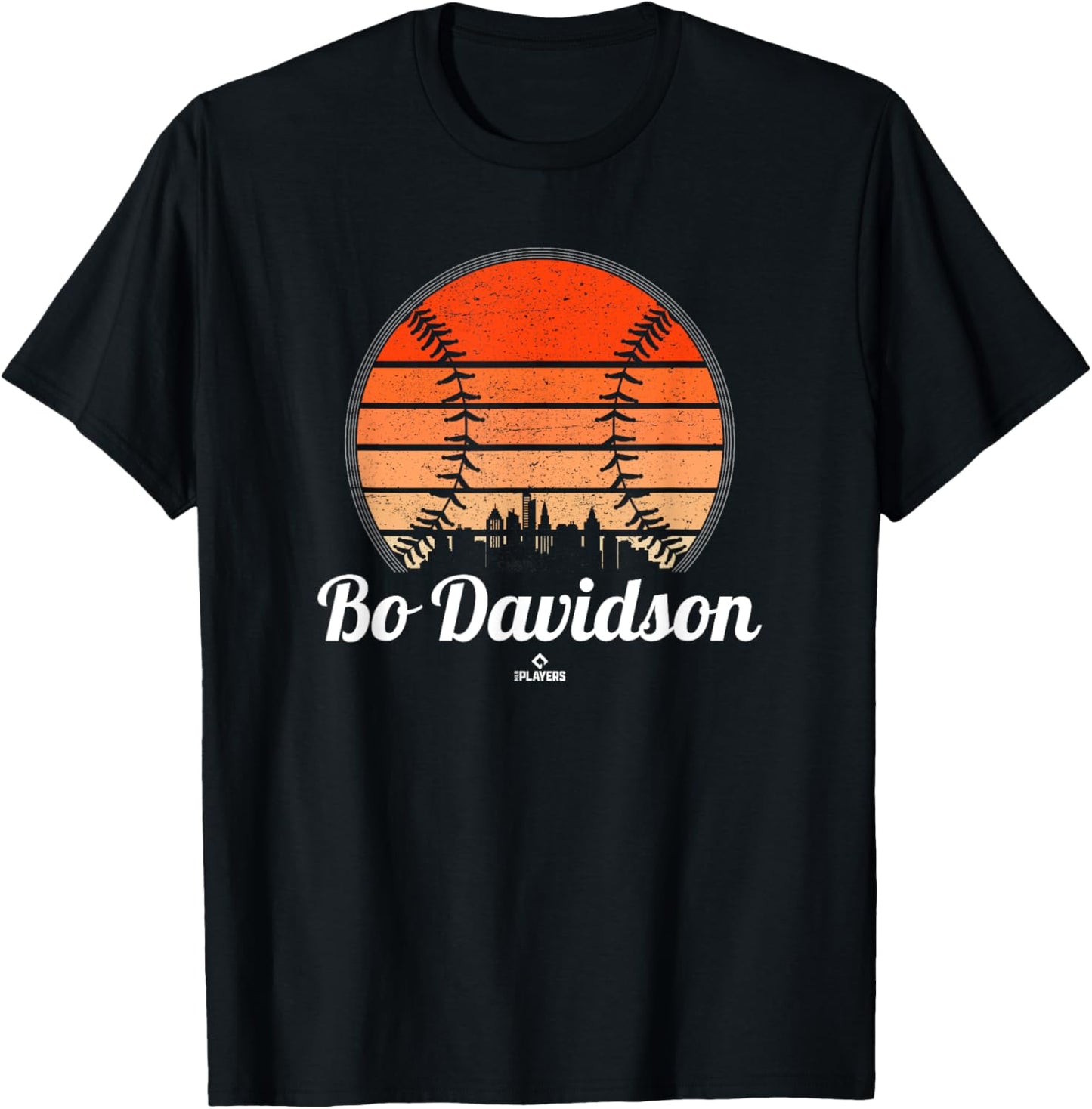 Vintage Baseball Sunset Bo Davidson Prospect Baseball Fan T-Shirt - T-Shirt | Black