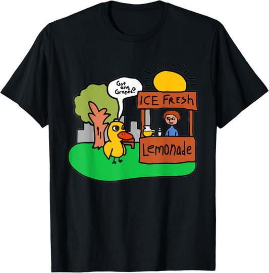 Ice Fresh Lemonade Got Any Grapes Duck Funny Gift T-Shirt - T-Shirt | Black
