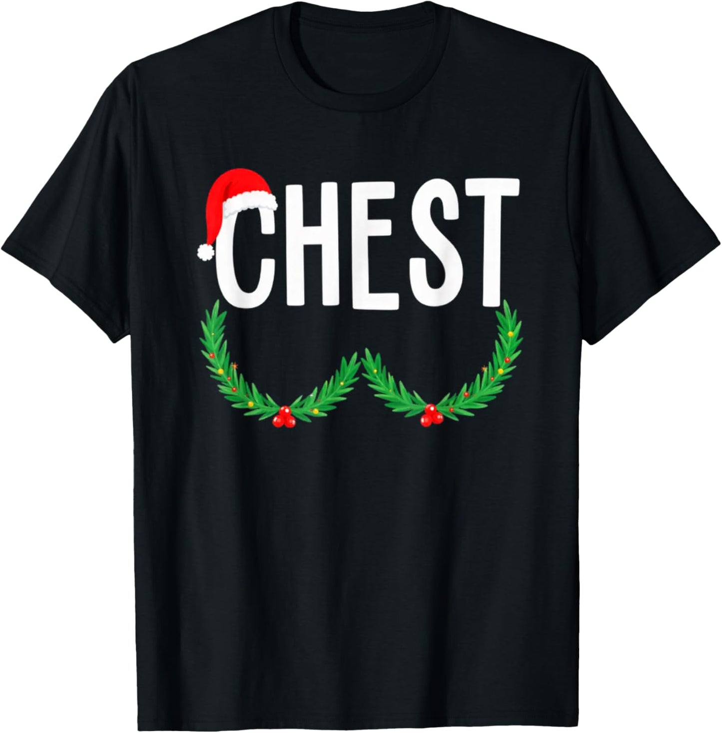 Chest Nuts Matching Chestnuts Funny Christmas Couples Chest T-Shirt - T-Shirt | Black