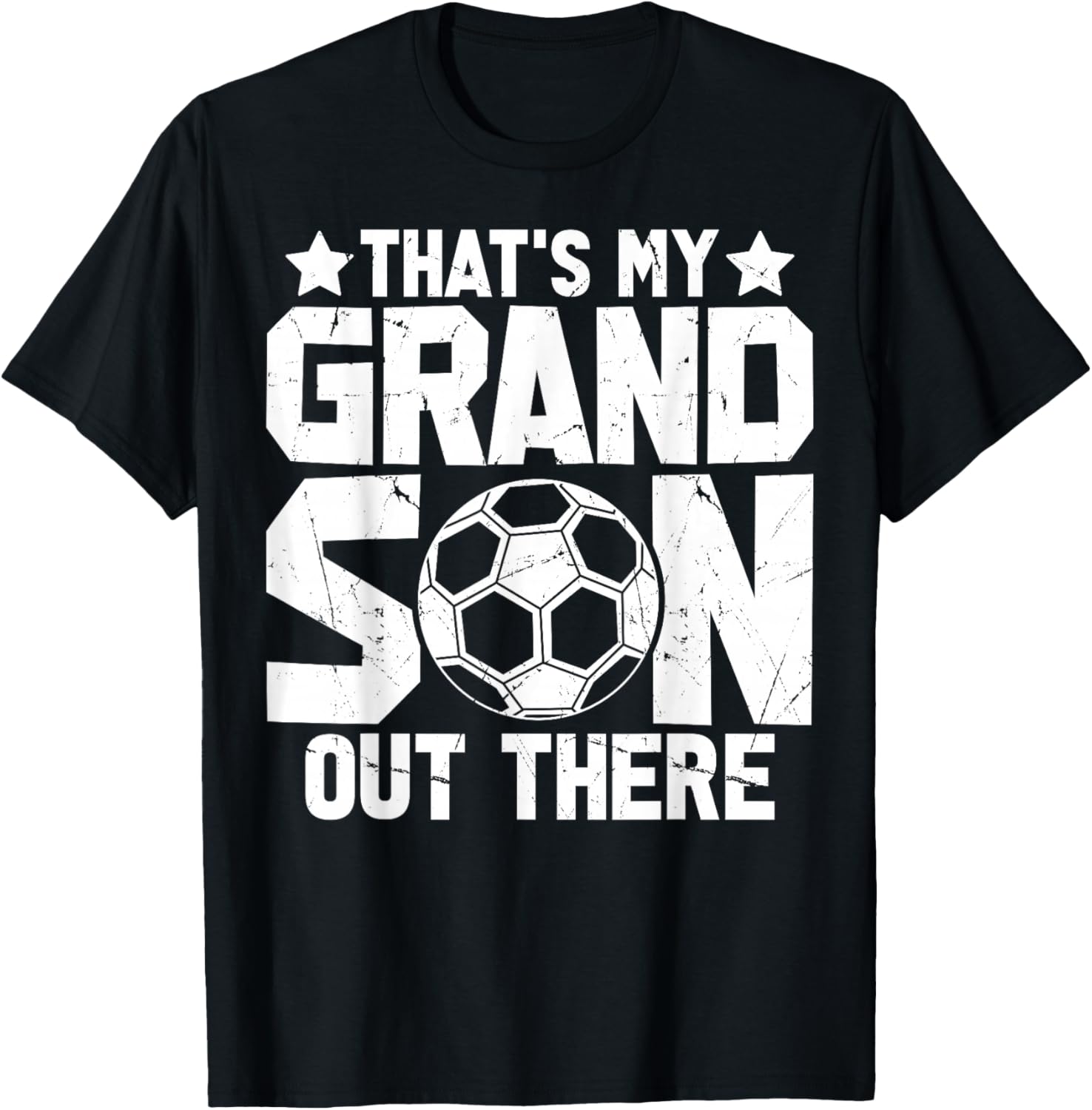 Football Grandma Grandpa Soccer That's My Grandson Out There T-Shirt - T-Shirt | Black