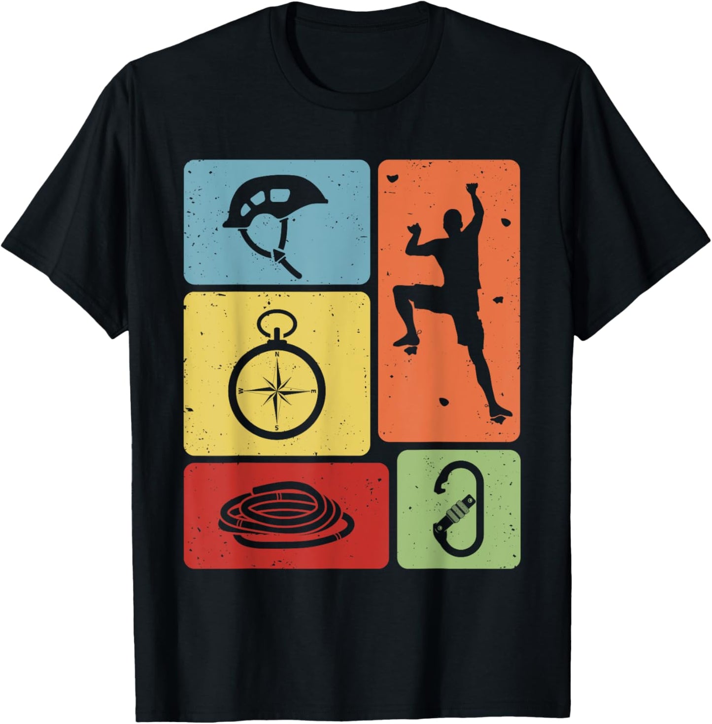 Funny Rock Climbing Bouldering Enthusiasts Men Women Kids T-Shirt - T-Shirt | Black