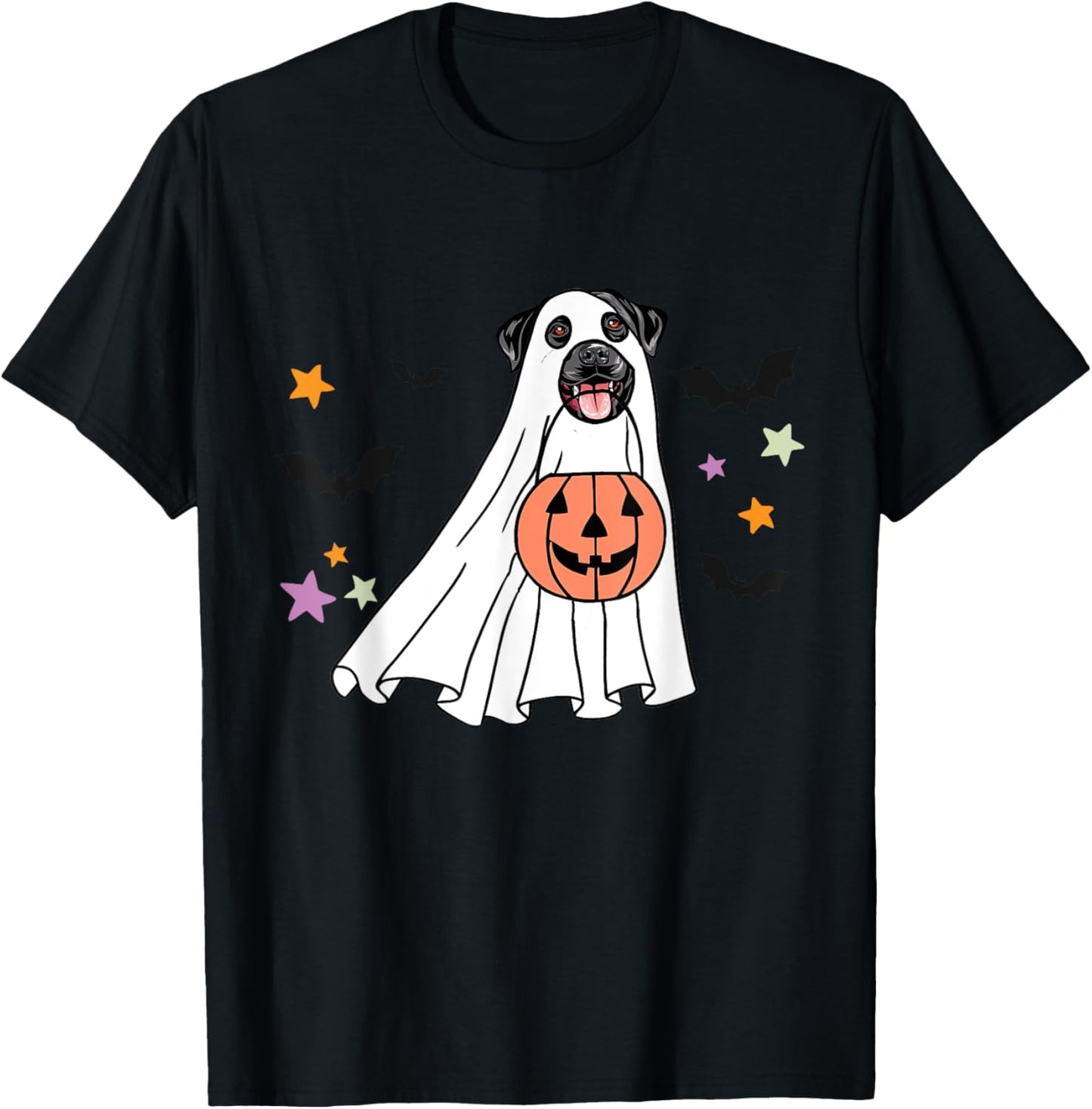 Ghost Black Labrador Retriever Boo Dog Halloween Costume T-Shirt - T-Shirt | Black