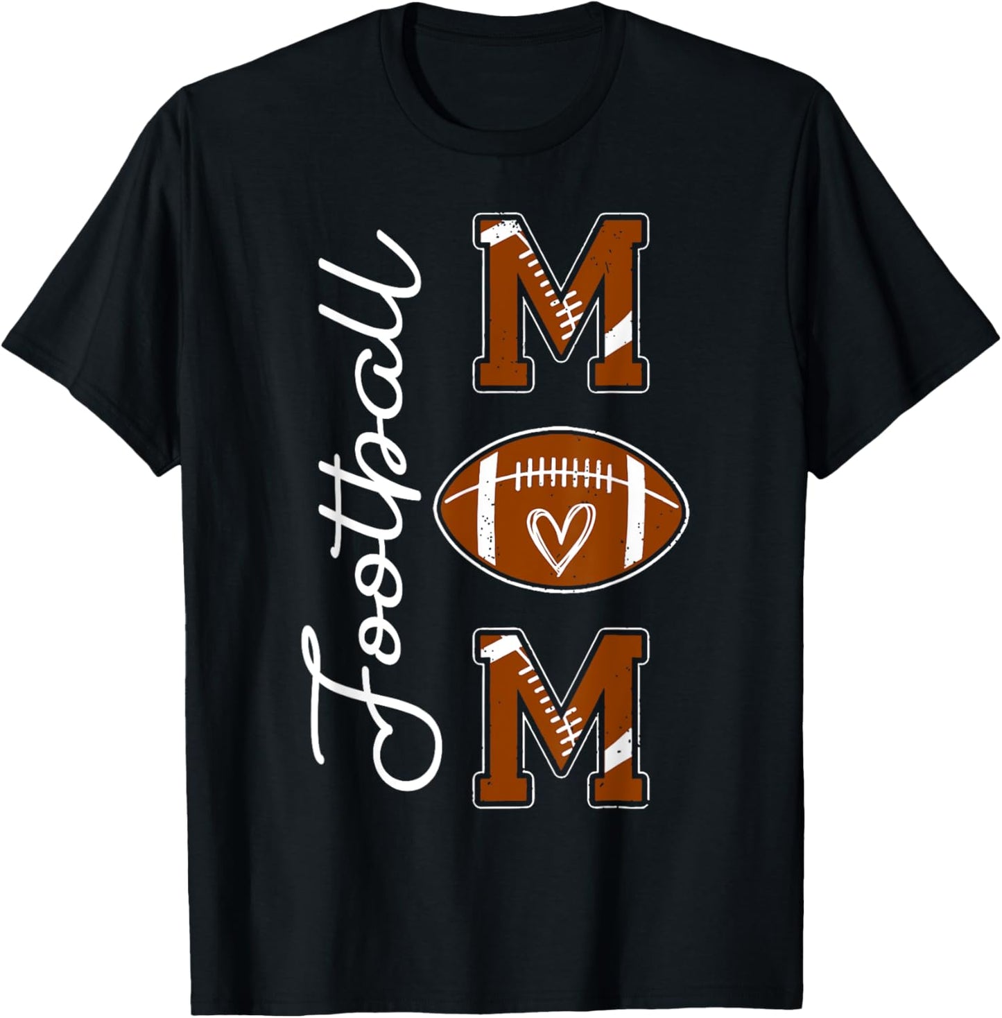 Football Mom Football Mom Shirt American Football T-Shirt - T-Shirt | Black